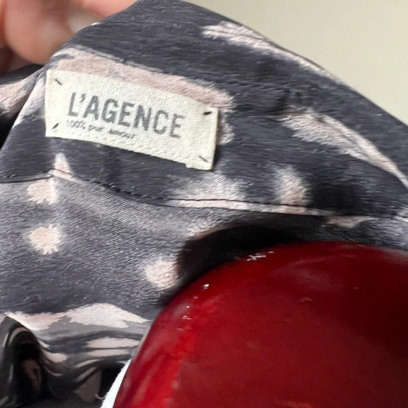 L’Agence Leopard Print Silk Top, size 2 - Picture 6 of 7